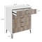 Manhattan Comfort 2-Piece DUMBO  5-Drawer Tall Dresser and DUMBO Nightstand 2.0 in White and Grey 2-DB06-WG - alternate 5